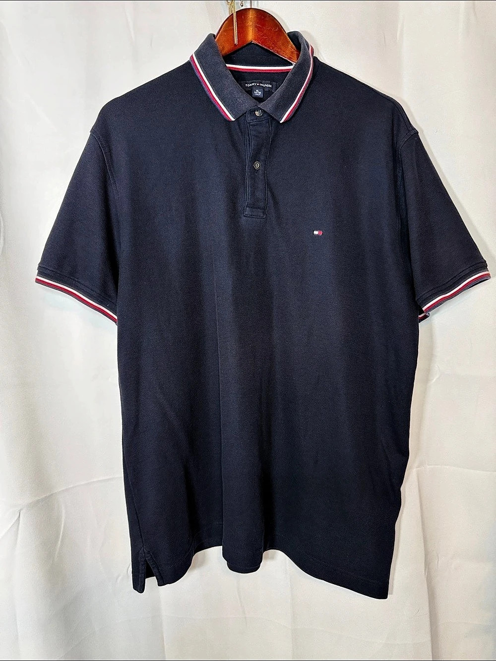 Tommy Hilfiger Regular Fit Wicking Polo Blue XL Like New
